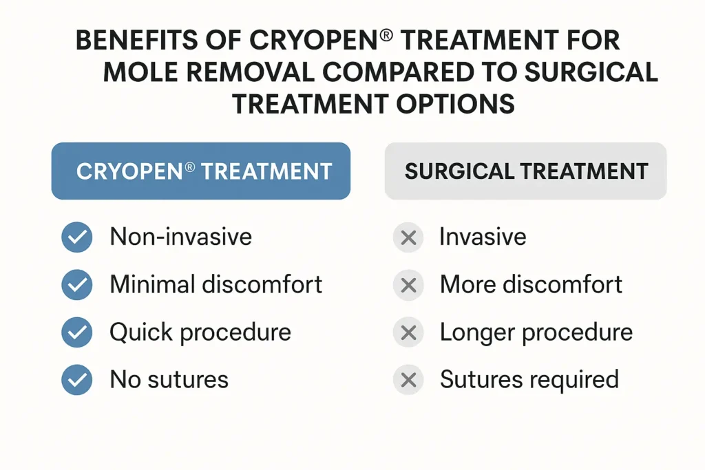 Benefits of professional mole-removal assessment at LA LIPO Neasden