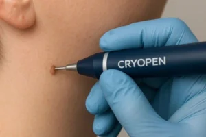 Person receiving skin tag removal Neasden