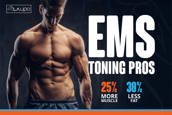Image of man with sculpted stomach showing the fat loss and muscle gain of LA-EMS Body Sculpting Treatment Neasden